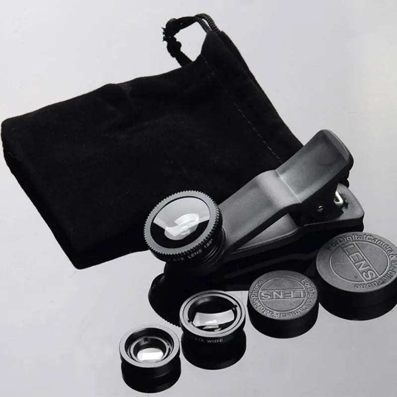 1 Set 3In1 Mobile Phone Fish Eye+Wide Angle+Macro Lightweight Camera Lens For Universal Cell Phone