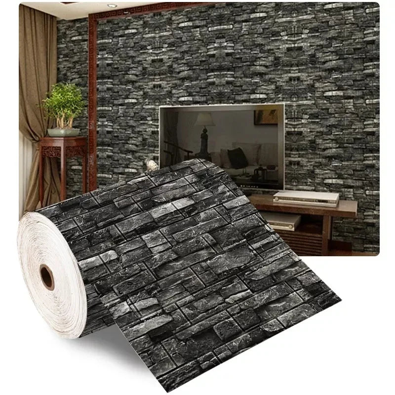 3D Foam Brick Wall Panels Stickers Self Adhesive Waterproof Living Room Wallpaper Wall Decal Home Decor Wallcovering TV Backdrop - Marino Express