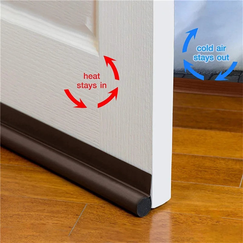 93cm Door Bottom Seal Strip Flexible Wind Noise Reduction Stopper Under Door Blocker Anti Collision Dustproof Soundproof Strips